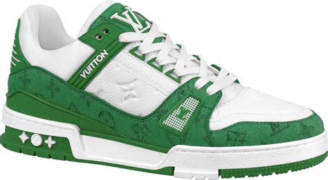 lv sneaker trainer green|lv trainer sneaker price.